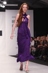 Pokaz Fur Garden — Belarus Fashion Week SS 2012 (ubrania i obraz: rude włosy, sukienka dzianinowa fioletowa)