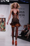 Nadya Polevechko. REPTILIA show — Belarus Fashion Week SS 2012 (looks: black stockings)
