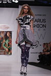 REPTILIA show — Belarus Fashion Week SS 2012 (looks: grey dress, blue stockings)