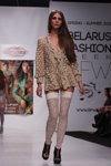 REPTILIA show — Belarus Fashion Week SS 2012 (looks: white stockings, beige tunic)