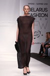 Belarus Fashion Week SS 2012 (ubrania i obraz: półbuty czarne, sukienka czarna przejrzysta)