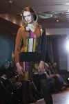 Эксклюзивный показ Белорусского Центра Моды осень-зима 2012/2013 (наряды и образы: разноцветное платье, чёрные колготки)