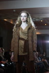 BFC AW 2012/2013 show (looks: brown sport trousers, nude coat, blond hair)