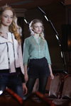 BFC AW 2012/2013 show (looks: black tights, turquoise blouse)