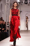 Vadim Korobkov. BFC show — ...mit liebe zu Wien! (looks: red dress with slit, black tights)