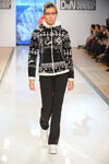 STAYER show — DnN SPbFW ss13 (looks: black jacket with ornament, black trousers)
