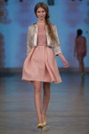 Narciss show — Riga Fashion Week SS13 (looks: pink dress, yellow pumps)