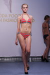 III конкурс на соискание Премии "Мода России" (наряды и образы: красный полосатый купальник, чёрные туфли)