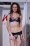 Kleo show — Salon of Lingerie 2012 (outfits: black bra, black lace garter belt)