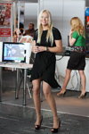 Olga Barabanschikova. Tibo 2012 (looks: black mini dress, black pumps, blond hair)
