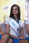 Natalia Brishten. Tibo 2012 (looks: white top, sky blue mini skirt)