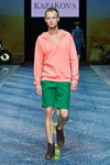 Alexandra Kazakova show — Volvo-Fashion Week in Moscow SS13 (looks: pink jumper, green shorts)