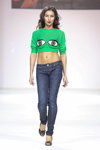 Anna Lesnikova show — Volvo-Fashion Week in Moscow SS13 (looks: green jumper, blue jeans)
