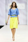 Lisa Romanyuk (VEMINA) show — Volvo-Fashion Week in Moscow SS13 (looks: sky blue top, yellow skirt, yellow belt)