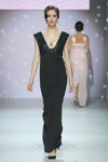 Nastya and Dina Fashion Factor show — Volvo-Fashion Week in Moscow SS13 (looks: blacknecklineevening dress)