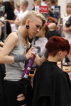 Фестиваль з перукарського мистецтва "Золотий пролісок 2012" (наряди й образи: блонд (колір волосся), сірий топ)