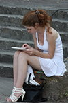 Gomel street fashion. 06/07/2012 (outfits: white mini dress, white sandals)
