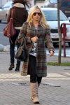 Minsk street fashion. 11/2012 (looks: checkered coat)