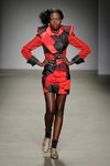 Показ David Paulus — Amsterdam Fashion Week fw13/14 (наряды и образы: красно-чёрное платье)
