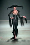 L'Oréal Professionnel hair show — Amsterdam Fashion Week fw13/14 (looks: black neckline leather dress)