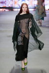 The People of the Labyrinths show — Amsterdam Fashion Week fw13/14 (looks: red hair, blackevening dress)