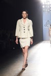 Andreeva show — Aurora Fashion Week Russia SS14 (looks: black sandals, white skirt suit)