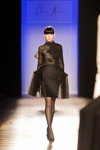 Clarisse Hieraix show — Aurora Fashion Week Russia SS14 (looks: black tights, blackcocktail dress)