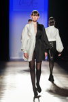Modenschau von Clarisse Hieraix — Aurora Fashion Week Russia SS14 (Looks: schwarze Strumpfhose, schwarz-weißes Kleid)