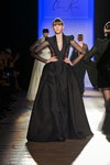 Показ Clarisse Hieraix — Aurora Fashion Week Russia SS14 (наряды и образы: чёрное вечернее платье с декольте)