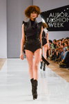 Показ Pirosmani by Jenya Malygina — Aurora Fashion Week Russia AW13/14 (наряди й образи: чорні шорти, чорні напівчоботи)