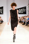 Pokaz Pirosmani by Jenya Malygina — Aurora Fashion Week Russia AW13/14 (ubrania i obraz: sukienka czarna, kozaki czarne)