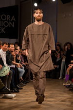 Показ Sanan Gasanov — Aurora Fashion Week Russia AW13/14 (наряды и образы: коричневый костюм)