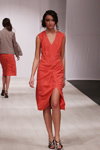 BFC show — Belarus Fashion Week by Marko SS2014 (looks: red dress with slit)