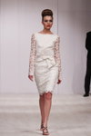 Natalla Lazuta. Pokaz Denis Durand — Belarus Fashion Week by Marko SS2014 (ubrania i obraz: sukienka biała koronkowa)