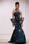 Denis Durand show — Belarus Fashion Week by Marko SS2014 (looks: flowerfloralaquamarineevening dress)