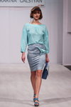 Pokaz Karina Galstian — Belarus Fashion Week by Marko SS2014 (ubrania i obraz: bluzka turkusowa, spódnica szara)