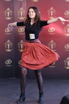 Casting — Miss Supranational Belarus 2013. Part 2 (looks: black top, red skirt, black tights, black ankle boots)