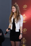 Кастинг на конкурс "Miss Supranational Беларусь 2013": собеседование. Часть 3 (наряды и образы: белый жакет, чёрное платье мини, чёрные колготки)