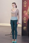 Casting do konkursu "Miss Supranational Białorusi 2013": wywiad. Część 3 (ubrania i obraz: jeansy morskie, półbuty turkusowe)