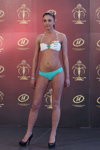 Ina Kanavalava. Swimsuits casting — Miss Supranational Belarus 2013. Part 4 (looks: white swimsuit, black pumps)
