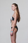 Natalla Lazuta. Swimsuits photoshoot — Miss Supranational Belarus 2013. Part 5 (looks: black polka dot bikini, horsetail (hairstyle))
