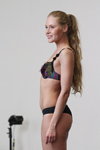 Swimsuits photoshoot — Miss Supranational Belarus 2013. Part 5 (looks: black printed swimsuit)