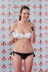 Tatiana Sergievich. Casting — Miss Minsk 2013 (looks: black and white bikini with ties)