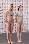 Casting — Miss Minsk 2013 (looks: striped blue and white swimsuit with ties, blond hair, turquoise swimsuit; person: Maria Smargun)