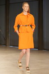 Показ Baum und Pferdgarten — Copenhagen Fashion Week SS14 (наряды и образы: оранжевый женский костюм (жакет, юбка))