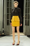 EDITH & ELLA show — Copenhagen Fashion Week AW13/14 (looks: black printed blouse, yellow mini skirt with basque)