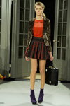 EDITH & ELLA show — Copenhagen Fashion Week AW13/14 (looks: red top, red mini tartan skirt)