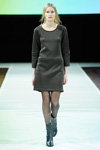 Pokaz Ready to Fish — Copenhagen Fashion Week AW13/14 (ubrania i obraz: sukienka czarna, cienkie rajstopy czarne)