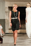 Stasia show — Copenhagen Fashion Week SS14 (looks: blackcocktail dress, black pumps, , blond hair)