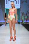 Body&Beach show — CPM SS14 (looks: multicolored closed swimsuit, blond hair)